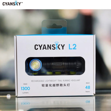 Cyansky L2 Lightweight Trail Running Headlamp 1300 LM 176M - Emergency Gear Backpack