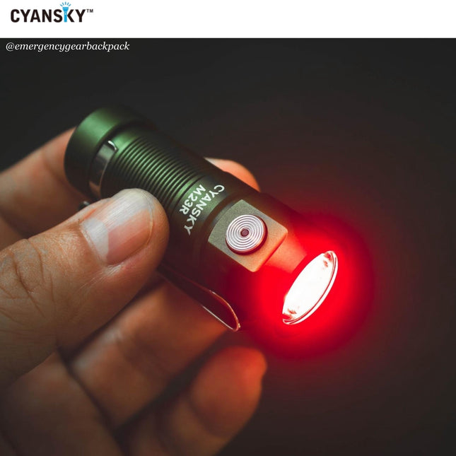 Cyansky M23R HIgh Performannce EDC Flashlight 1200 Lumens 110M - Emergency Gear Backpack