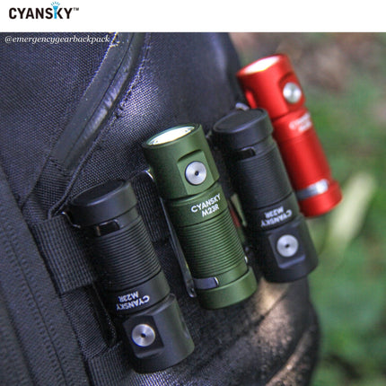 Cyansky M23R HIgh Performannce EDC Flashlight 1200 Lumens 110M - Emergency Gear Backpack