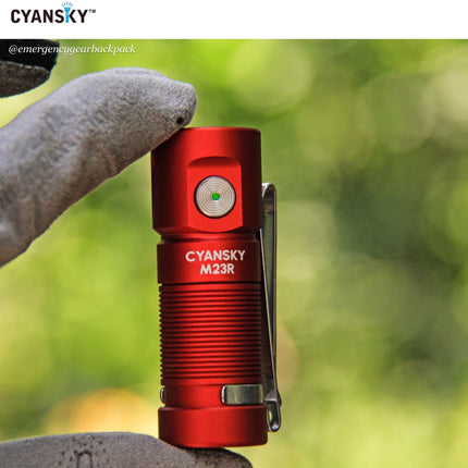Cyansky M23R HIgh Performannce EDC Flashlight 1200 Lumens 110M - Emergency Gear Backpack