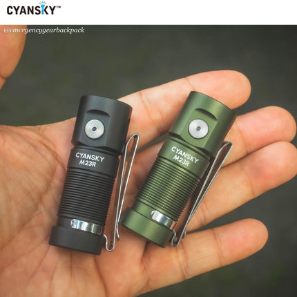 Cyansky M23R HIgh Performannce EDC Flashlight 1200 Lumens 110M - Emergency Gear Backpack