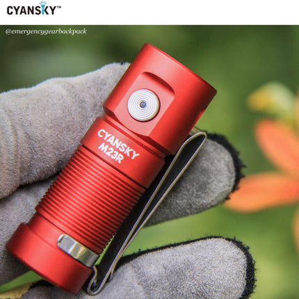 Cyansky M23R HIgh Performannce EDC Flashlight 1200 Lumens 110M - Emergency Gear Backpack