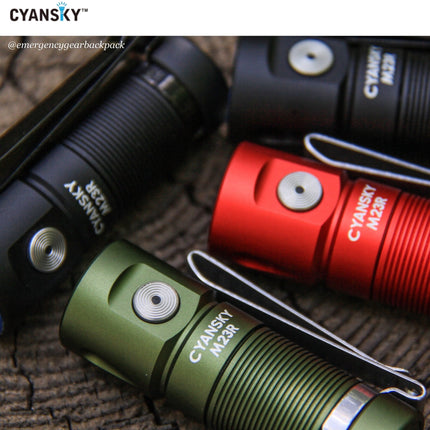Cyansky M23R HIgh Performannce EDC Flashlight 1200 Lumens 110M - Emergency Gear Backpack