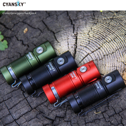 Cyansky M23R HIgh Performannce EDC Flashlight 1200 Lumens 110M - Emergency Gear Backpack