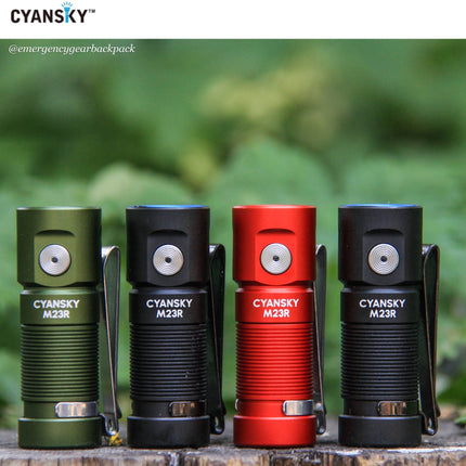 Cyansky M23R HIgh Performannce EDC Flashlight 1200 Lumens 110M - Emergency Gear Backpack