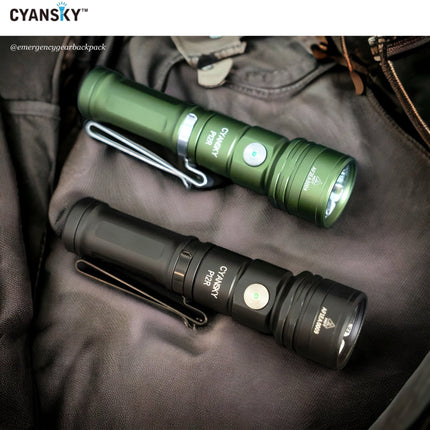 Cyansky P12R Multifunction EDC Flashlight 1300 Lumens 240M - Emergency Gear Backpack