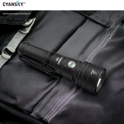 Cyansky P12R Multifunction EDC Flashlight 1300 Lumens 240M - Emergency Gear Backpack