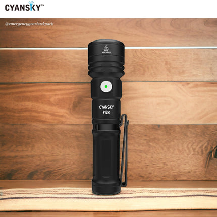 Cyansky P12R Multifunction EDC Flashlight 1300 Lumens 240M - Emergency Gear Backpack