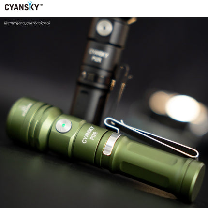 Cyansky P12R Multifunction EDC Flashlight 1300 Lumens 240M - Emergency Gear Backpack