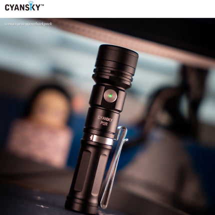 Cyansky P12R Multifunction EDC Flashlight 1300 Lumens 240M - Emergency Gear Backpack