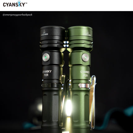 Cyansky P12R Multifunction EDC Flashlight 1300 Lumens 240M - Emergency Gear Backpack
