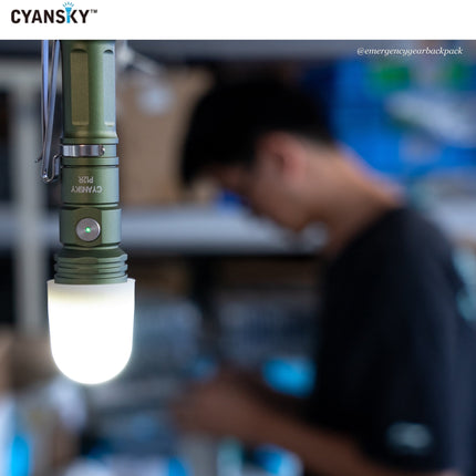 Cyansky P12R Multifunction EDC Flashlight 1300 Lumens 240M - Emergency Gear Backpack