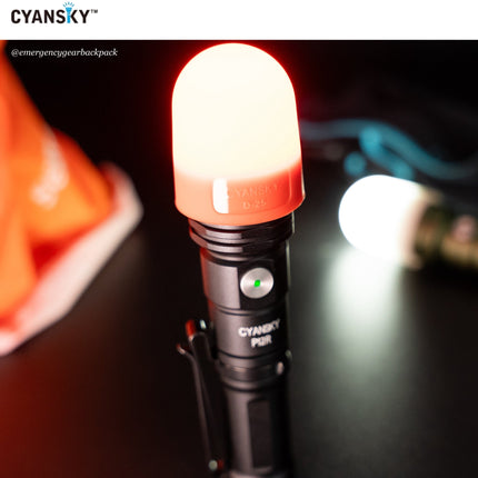 Cyansky P12R Multifunction EDC Flashlight 1300 Lumens 240M - Emergency Gear Backpack