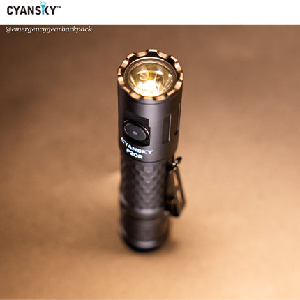 Cyansky P20R Portable Outdoor Flashlight 1900 Lumens 210M - Emergency Gear Backpack