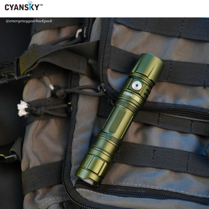 Cyansky P25 V2.0 Outdoor Flashlight 3600LMS 208M - Emergency Gear Backpack