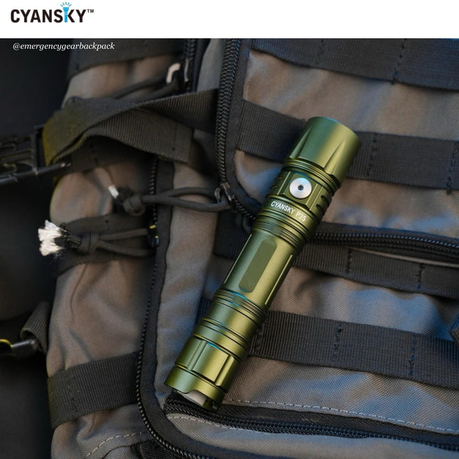 Cyansky P25 V2.0 Outdoor Flashlight 3600LMS 208M - Emergency Gear Backpack