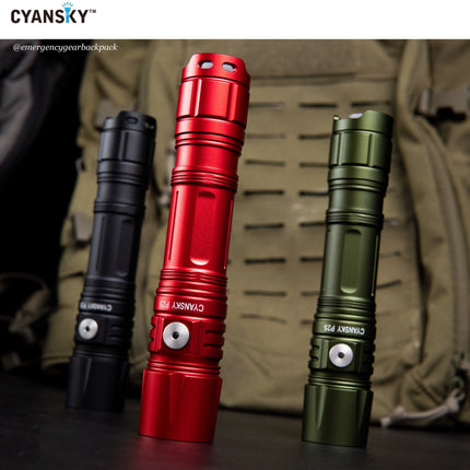 Cyansky P25 V2.0 Outdoor Flashlight 3600LMS 208M - Emergency Gear Backpack