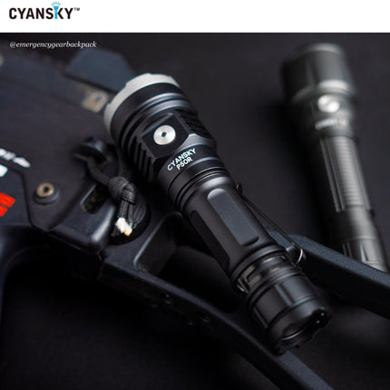 Cyansky P50R High Performance Outdoor Flashlight 12000 Lumens 328M - Emergency Gear Backpack