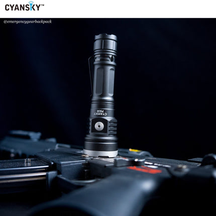 Cyansky P50R High Performance Outdoor Flashlight 12000 Lumens 328M - Emergency Gear Backpack
