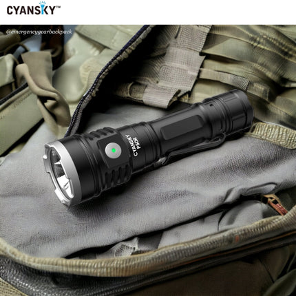 Cyansky P50R High Performance Outdoor Flashlight 12000 Lumens 328M - Emergency Gear Backpack