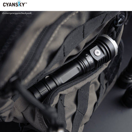 Cyansky P50R High Performance Outdoor Flashlight 12000 Lumens 328M - Emergency Gear Backpack