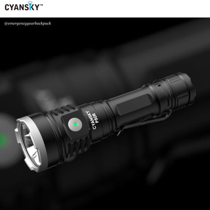 Cyansky P50R High Performance Outdoor Flashlight 12000 Lumens 328M - Emergency Gear Backpack