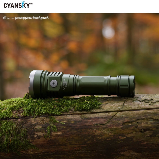 Cyansky P50R High Performance Outdoor Flashlight 12000 Lumens 328M - Emergency Gear Backpack