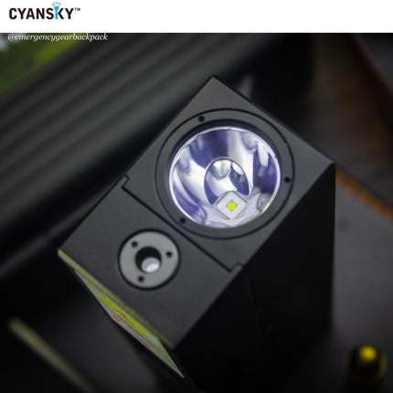 Cyansky Vanguard 1500 Lumens 410M Dual Light Source EDC Flashlight - Emergency Gear Backpack