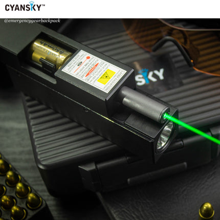 Cyansky Vanguard 1500 Lumens 410M Dual Light Source EDC Flashlight - Emergency Gear Backpack