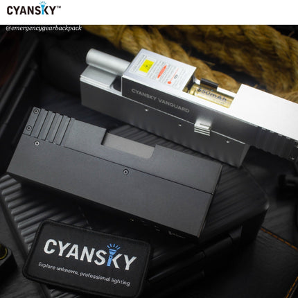 Cyansky Vanguard 1500 Lumens 410M Dual Light Source EDC Flashlight - Emergency Gear Backpack