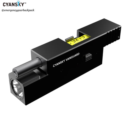 Cyansky Vanguard 1500 Lumens 410M Dual Light Source EDC Flashlight - Emergency Gear Backpack