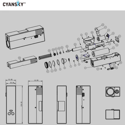 Cyansky Vanguard 1500 Lumens 410M Dual Light Source EDC Flashlight - Emergency Gear Backpack