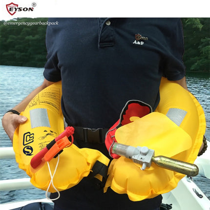 EYSON CCS602 Waist Inflatable Life Jacket CE/SOLAS Certified - Emergency Gear Backpack