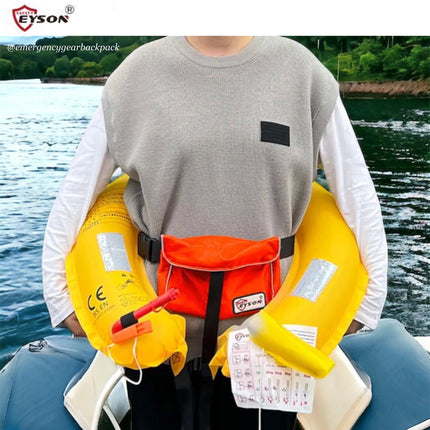 EYSON CCS602 Waist Inflatable Life Jacket CE/SOLAS Certified - Emergency Gear Backpack