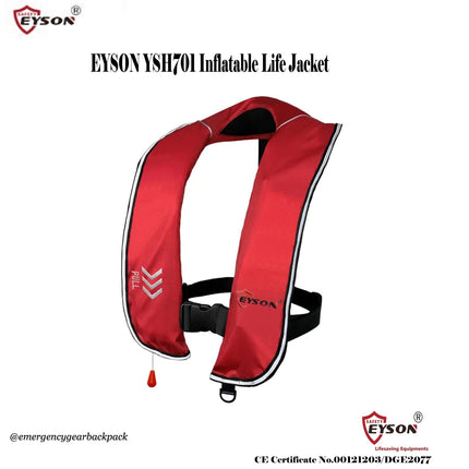 EYSON YSH701 Inflatable Life Jacket CE/SOLAS Certified - Emergency Gear Backpack