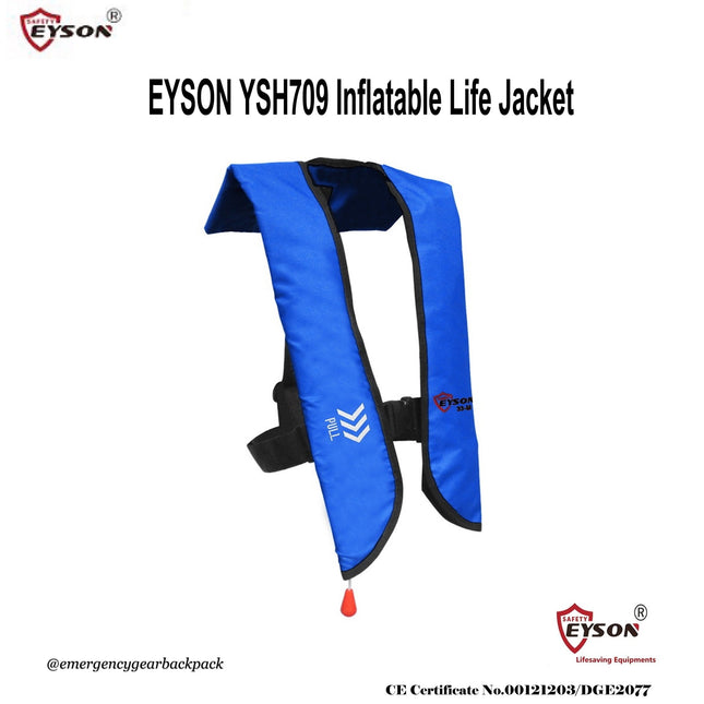 EYSON YSH709 Inflatable Life Jacket CE/SOLAS Certified - Emergency Gear Backpack