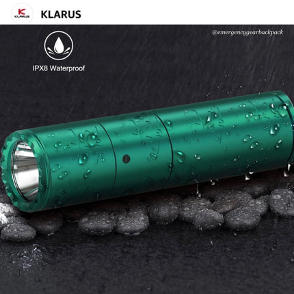 Klarus K10 EDC Flashlight 1200 Lumens 185M - Emergency Gear Backpack