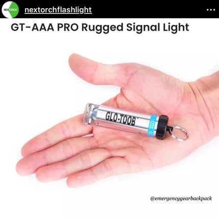 NEXTORCH Glo - Toob GT - AAA PRO Emergency Marker Light 200M Diving Depth - Emergency Gear Backpack