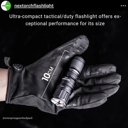 NEXTORCH TA20 Tri - Setting Compact Tactical Flashlight 1000LMS 210M - Emergency Gear Backpack