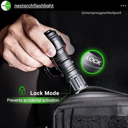 NEXTORCH TA20 Tri - Setting Compact Tactical Flashlight 1000LMS 210M - Emergency Gear Backpack