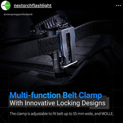 NEXTORCH TA20 Tri - Setting Compact Tactical Flashlight 1000LMS 210M - Emergency Gear Backpack