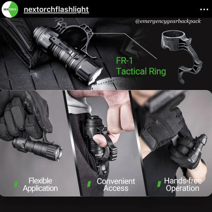 NEXTORCH TA20 Tri - Setting Compact Tactical Flashlight 1000LMS 210M - Emergency Gear Backpack
