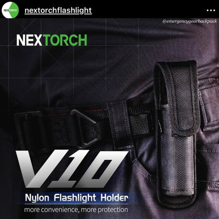 NEXTORCH V10 CORDURA Flashlights Holster - Emergency Gear Backpack
