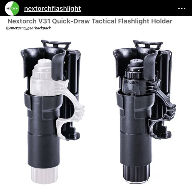 NEXTORCH V31 Quick - Draw Tactical Flashlight Holster - Emergency Gear Backpack