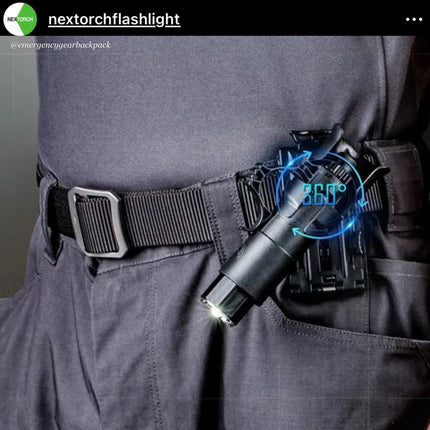 NEXTORCH V31 Quick - Draw Tactical Flashlight Holster - Emergency Gear Backpack