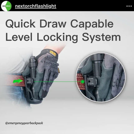 NEXTORCH V5 Quick - Draw Tactical Flashlight Holster - Emergency Gear Backpack
