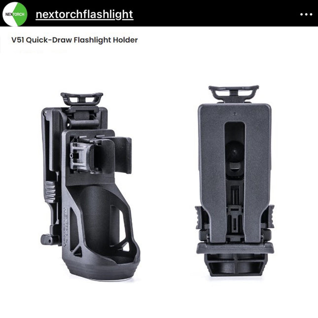 NEXTORCH V51 Quick - Draw Tactical Flashlight Holster - Emergency Gear Backpack