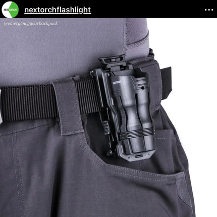 NEXTORCH V61 Quick - Draw Tactical Flashlight Holster - Emergency Gear Backpack