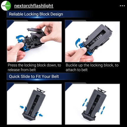 NEXTORCH V61 Quick - Draw Tactical Flashlight Holster - Emergency Gear Backpack