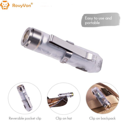 RovyVon Aurora A8x Nichia 219C UV/Red/White EDC Keychain Flashlight - Emergency Gear Backpack
